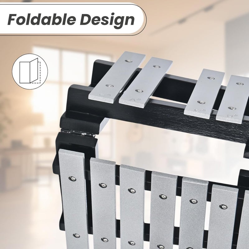 Julymoda 30 Notes Collapsible Glockenspiel Xylophone, Percussion Instrument Kit for Birthdays, Christmas Gift, Professional Bell Kit for Beginner, Includes 2 Mallets and Carrying Bag - Image 4